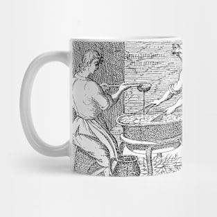 People cooking in the pot and sifting food Mug